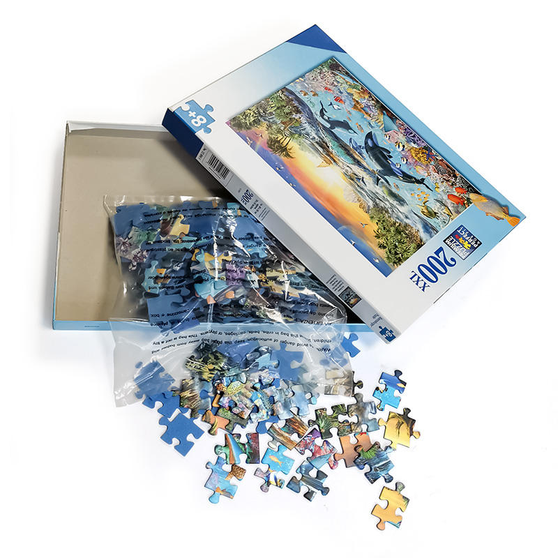 Brinquedos de papelão design personalizado Quebra-cabeça Anime Jogos de quebra-cabeça 200 ps Quebra-cabeça atacado com caixa