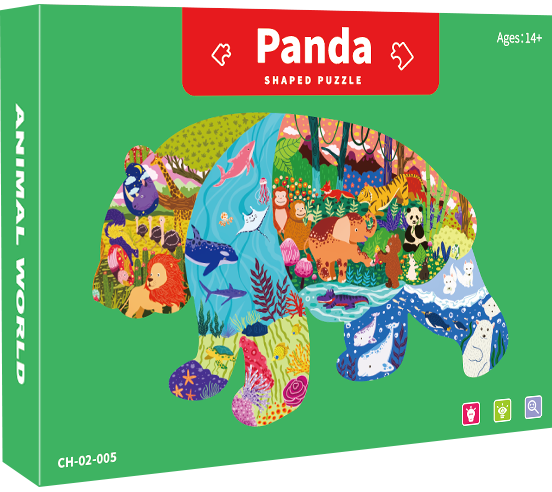 Modelo de animal Quebra-cabeça Papelão Infantil Jogos educativos Quebra-cabeça Brinquedos infantis