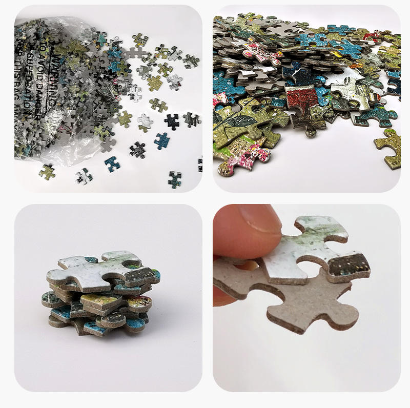 Quebra-cabeças de madeira de papelão personalizado por atacado 1000 peças Brinquedos de quebra-cabeça Jogos divertidos para adultos