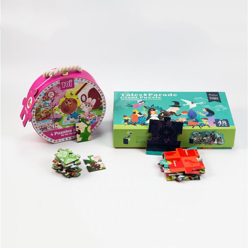 Inteligência de preço de fábrica 48 peças Quebra-cabeça de chão grande Animal Brinquedo infantil Quebra-cabeça de madeira personalizado