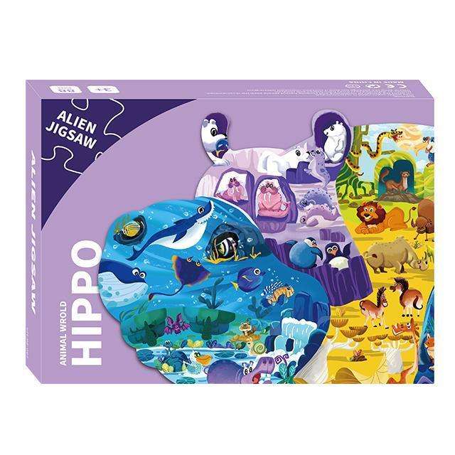 Brinquedos educativos infantis jogo padrão de leão 80 peças quebra-cabeça de papel cartão para crianças